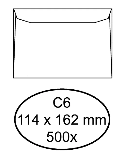 Envelop Quantore bank C6 114x162 80gr wt