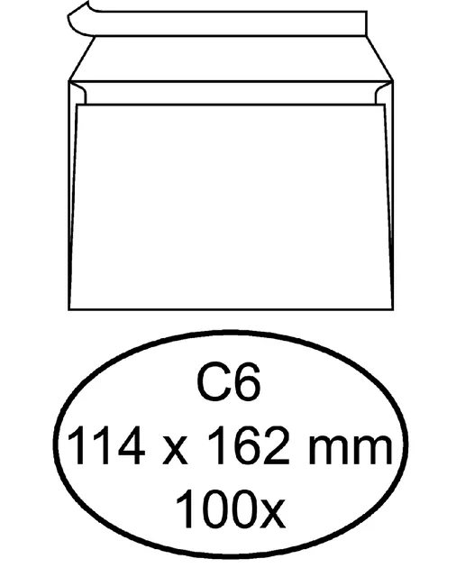 Envelop Quantore bank C6 114x162 80gr zk wt