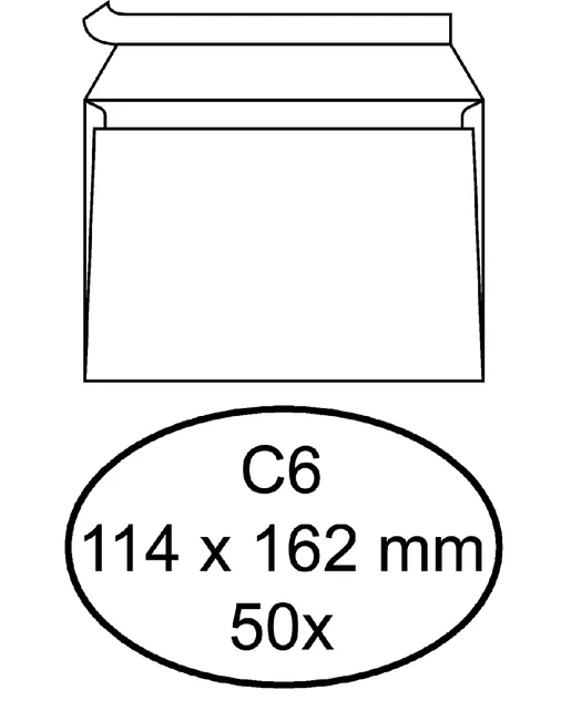 Envelop Quantore bank C6 114x162 80gr zk wt