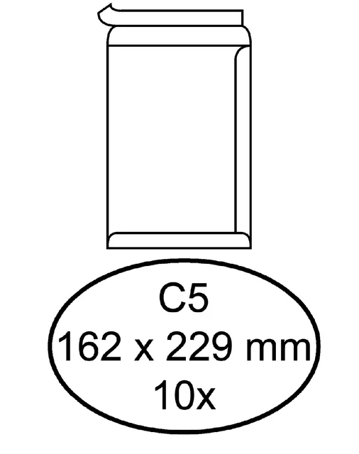 Envelop Quantore akte C5 162x229 100gr zk wt