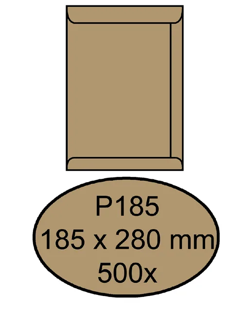 Envelop Quantore akte P185 185x280 90g bruinkraft