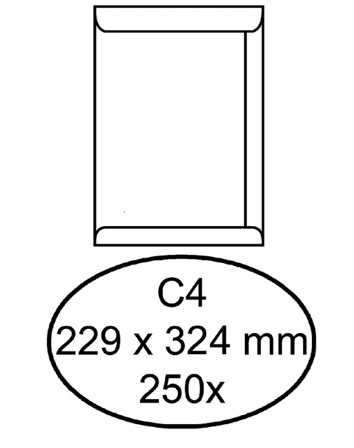Envelop Hermes akte C4 229x324 250st wit