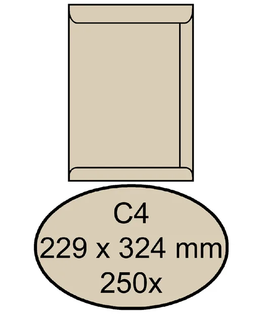 Envelop Quantore akte C4 229x324 120gr cremekraft