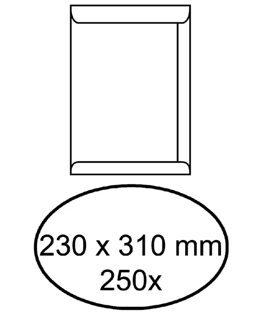 Envelop akte IEZZY 230x310mm zelfklevend 100gr wit
