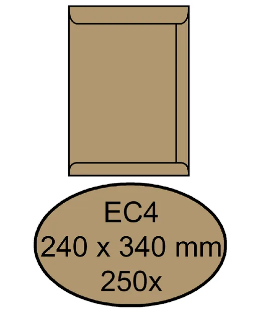 Envelop Quantore akte EC4 240x340 100gr bruinkraft