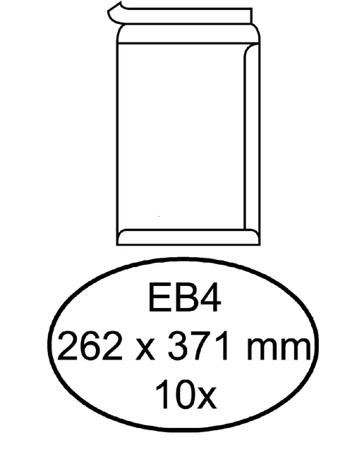 Envelop Hermes akte EB4 262x371 zk 10st wit