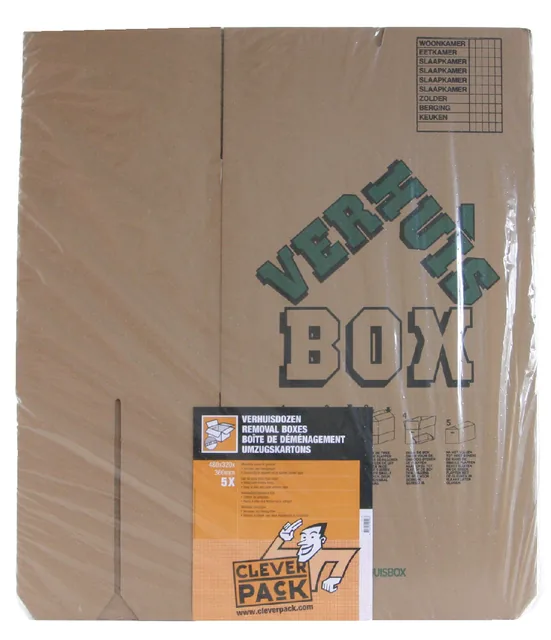 Verhuisdoos CleverPack bedrukt 480x320x360 5st