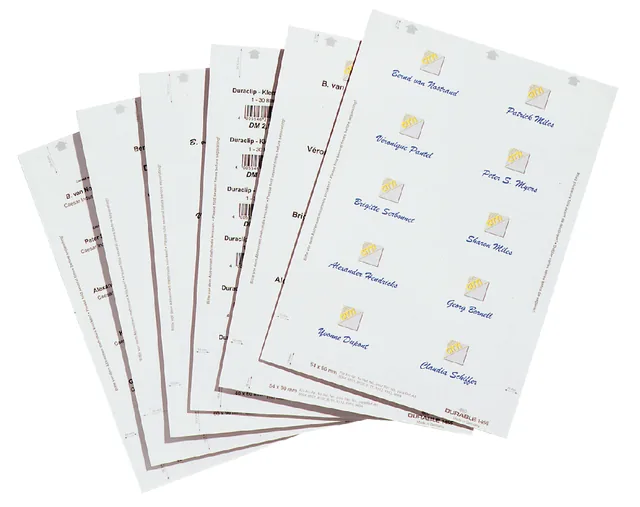 Badgekaart Durable 1453 bedrukbaar 40x75mm 240st