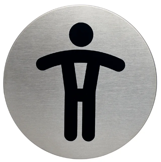 Infobord pictogram Durable wc heren rond 83mm