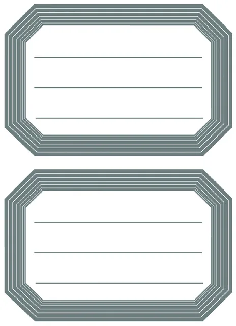 Etiket HERMA 5719 82x55mm schrift grijze rand 12st