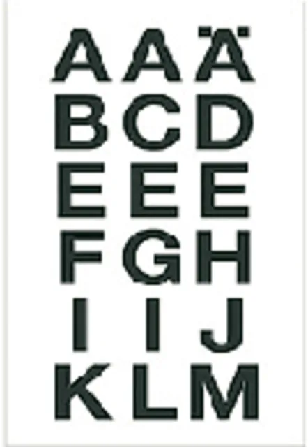 Etiket HERMA 4135 20x20mm letters A-Z zw op trsp