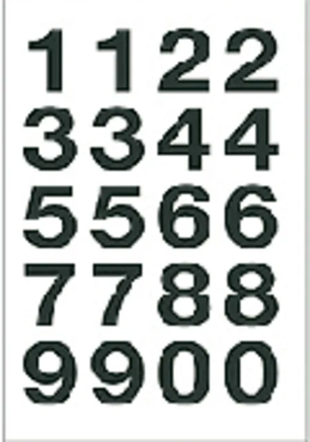 Etiket HERMA 4136 20x18mm getallen 0-9 zw op trsp