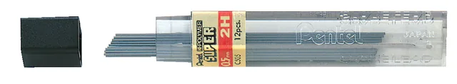 Potloodstift Pentel 2H 0.5mm 12st zwart