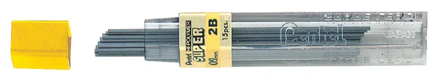 Potloodstift Pentel 2B 0.9mm 15st zwart