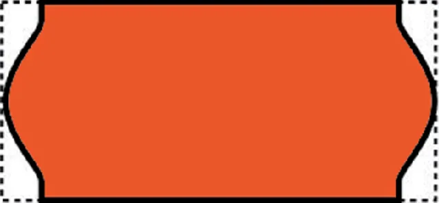 Prijsetiket 12x26mm Sato Samark permanent flr rood