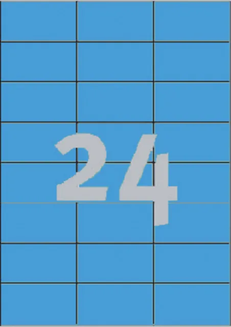 Etiket Avery 3449 70x37mm blauw 2400st