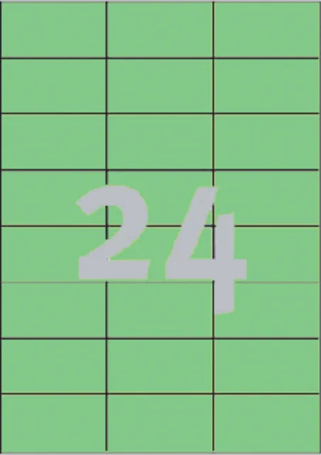 Etiket Avery 3450 70x37mm groen 2400st