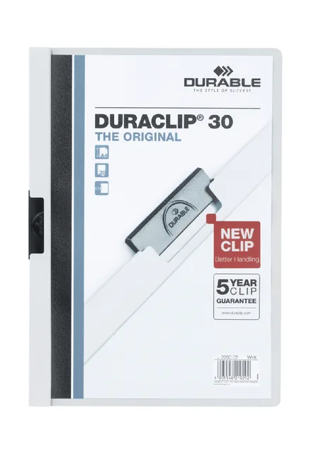 Klemmap Durable Duraclip A4 3mm 30v wt