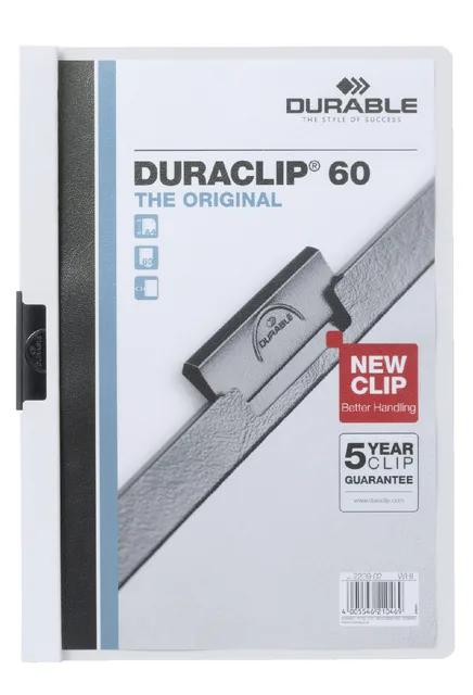 Klemmap Durable Duraclip A4 6mm 60v wt