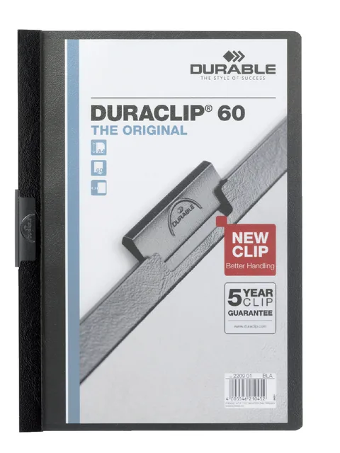 Klemmap Durable Duraclip A4 6mm 60v zw