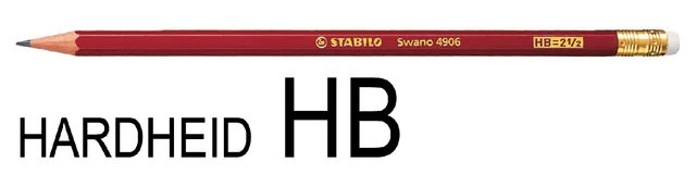 Potlood STABILO Swano 4906 HB met gumtop