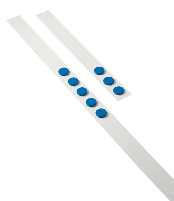 Wandlijst Desq 100cm met 5 magneten 32mm blauw