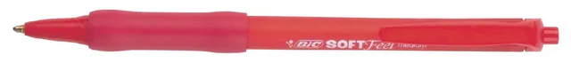 Balpen Bic soft feel clic M rood