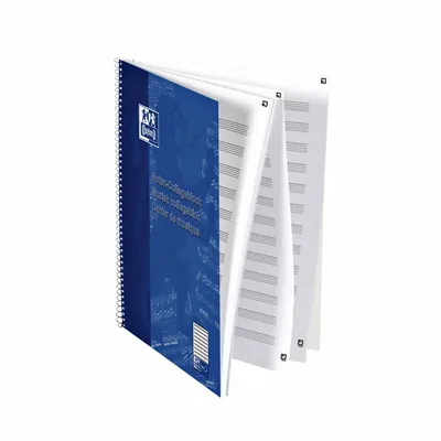 Collegeblk Oxf A4+ muziek 4gaats 100pag 80gr blauw