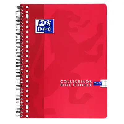 Collegeblk Oxf School A4 rt 10mm 23g 160pag ass