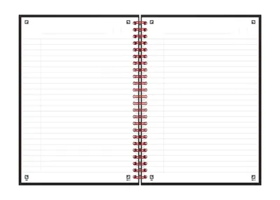 Spiraalblok Oxf Black en Red A5 lijn 140pag 80gr