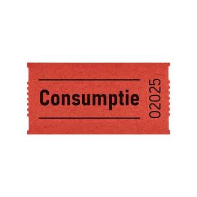 Consumptiebon Combicraft 57x30mm 2zijdig rd 2x1000