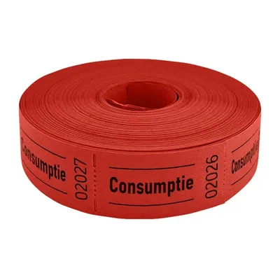 Consumptiebon Combicraft 57x30mm 2zijdig rd 2x1000