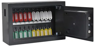 Sleutelkast Pavo security 20 haken donkergrijs