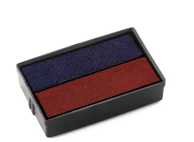 Stempelkussen Colop E102 blauw en rood