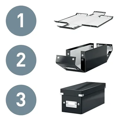 DVD-BOX LEITZ CLICK STORE 190X135X320MM ZWART