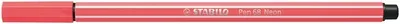 Viltstift STABILO Pen 68/040 M neon rood