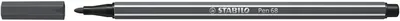 Viltstift STABILO Pen 68/97 M diepkoud grijs