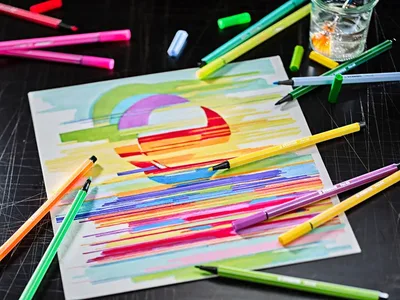 Viltstift STABILO Pen 68/843 M metallic lichtgroen