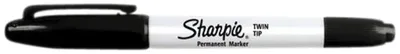 Viltstift Sharpie Twin tip UF en F 2st zwart