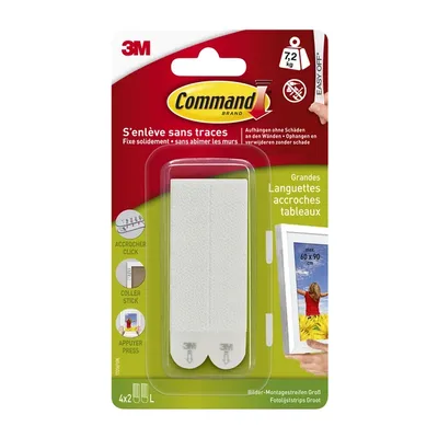 Bevestigingsstrip Command groot klik vast 7.2kg wt