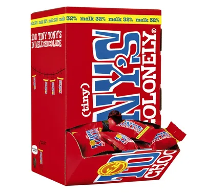 Chocolade Tony Chocolonely tiny melk doos 100 st