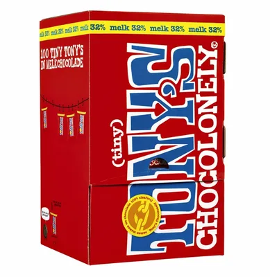 Chocolade Tony Chocolonely tiny melk doos 100 st