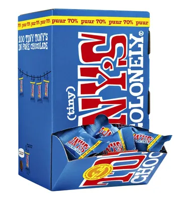 Chocolade Tony Chocolonely tiny puur doos 100 st