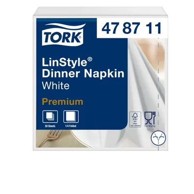 Dinerservet Tork Linstyle Premium wit 478722