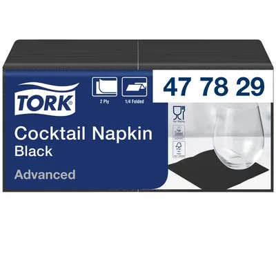 Cocktailservet Tork Advanced 2laags 200 vel zwart