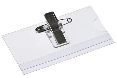 Badge Europel met clip+speld 75x40mm 24st