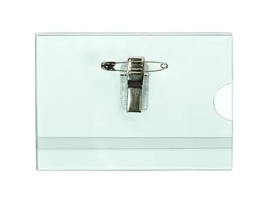Badge Quantore clip+speld 60x90mm