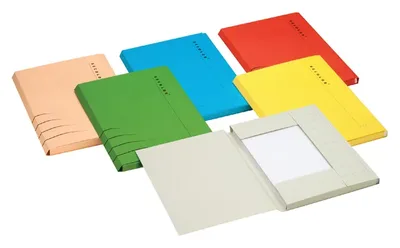 Dossiermap Secolor A4 3kl recy karton 250gr bl