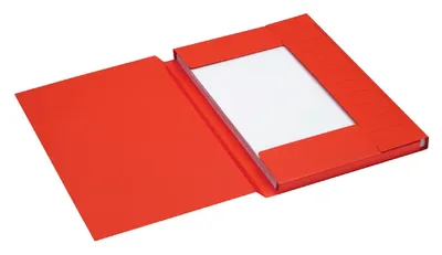 Dossiermap Secolor folio 3kl recy karton 250gr rd