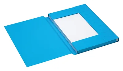Dossiermap Secolor folio 3kl recy karton 250gr bl